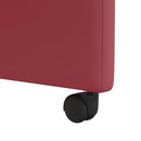 vidaXL Kerekes Étkező Székek 2 pcs bordó 57 x 66 x 94 cm Műbőr