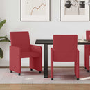 vidaXL Kerekes Étkező Székek 2 pcs bordó 57 x 66 x 94 cm Műbőr