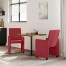 vidaXL Kerekes Étkező Székek 2 pcs bordó 57 x 66 x 94 cm Műbőr