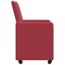 vidaXL Kerekes Étkező Székek 2 pcs bordó 57 x 66 x 94 cm Műbőr