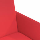 vidaXL Kerekes Étkező Székek 2 pcs Piros 57 x 66 x 94 cm Műbőr