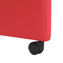 vidaXL Kerekes Étkező Székek 2 pcs Piros 57 x 66 x 94 cm Műbőr
