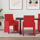 vidaXL Kerekes Étkező Székek 2 pcs Piros 57 x 66 x 94 cm Műbőr