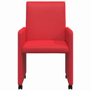 vidaXL Kerekes Étkező Székek 2 pcs Piros 57 x 66 x 94 cm Műbőr