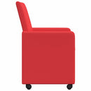 vidaXL Kerekes Étkező Székek 2 pcs Piros 57 x 66 x 94 cm Műbőr