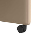vidaXL Kerekes Étkező Székek 2 db Műbőr Cappuccino 57 x 66 x 94 cm