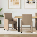 vidaXL Kerekes Étkező Székek 2 db Műbőr Cappuccino 57 x 66 x 94 cm
