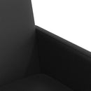 vidaXL Kerekes Étkező Székek 2 pcs Fekete 57 x 66 x 94 cm Műbőr