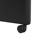 vidaXL Kerekes Étkező Székek 2 pcs Fekete 57 x 66 x 94 cm Műbőr