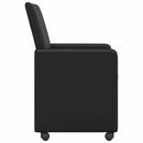 vidaXL Kerekes Étkező Székek 2 pcs Fekete 57 x 66 x 94 cm Műbőr