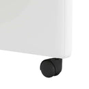 vidaXL Kerekes Étkező Székek 2 pcs Fehér 57 x 66 x 94 cm Műbőr