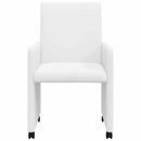 vidaXL Kerekes Étkező Székek 2 pcs Fehér 57 x 66 x 94 cm Műbőr