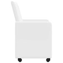 vidaXL Kerekes Étkező Székek 2 pcs Fehér 57 x 66 x 94 cm Műbőr