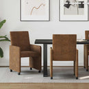 vidaXL Kerekes Étkező Székek 2 pcs Barna 57 x 66 x 94 cm Műbőr velúr