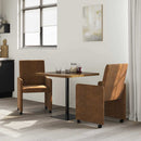vidaXL Kerekes Étkező Székek 2 pcs Barna 57 x 66 x 94 cm Műbőr velúr