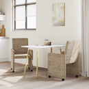 vidaXL Kerekes Étkező Székek 2 pcs Világosszürke 57 x 66 x 94 cm