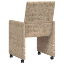vidaXL Kerekes Étkező Székek 2 pcs Világosszürke 57 x 66 x 94 cm