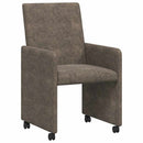 vidaXL Kerekes Étkező Székek 2 pcs Sötétszürke 57 x 66 x 94 cm