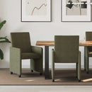 vidaXL Kerekes Étkező Székek 2 pcs Katonai zöld 57 x 66 x 94 cm