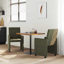 vidaXL Kerekes Étkező Székek 2 pcs Katonai zöld 57 x 66 x 94 cm
