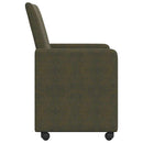 vidaXL Kerekes Étkező Székek 2 pcs Katonai zöld 57 x 66 x 94 cm