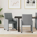 vidaXL Kerekes Étkező Székek 2 pcs Világosszürke 58 x 65 x 94 cm
