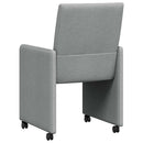 vidaXL Kerekes Étkező Székek 2 pcs Világosszürke 58 x 65 x 94 cm