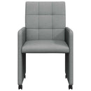 vidaXL Kerekes Étkező Székek 2 pcs Világosszürke 58 x 65 x 94 cm
