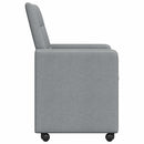 vidaXL Kerekes Étkező Székek 2 pcs Világosszürke 58 x 65 x 94 cm