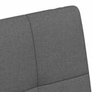 vidaXL Kerekes Étkező Székek 2 pcs Sötétszürke 58 x 65 x 94 cm szövet