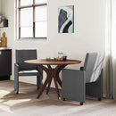 vidaXL Kerekes Étkező Székek 2 pcs Sötétszürke 58 x 65 x 94 cm szövet