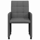 vidaXL Kerekes Étkező Székek 2 pcs Sötétszürke 58 x 65 x 94 cm szövet