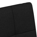 vidaXL Kerekes Étkező Székek 2 pcs Fekete 58 x 65 x 94 cm szövet