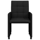 vidaXL Kerekes Étkező Székek 2 pcs Fekete 58 x 65 x 94 cm szövet