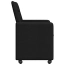 vidaXL Kerekes Étkező Székek 2 pcs Fekete 58 x 65 x 94 cm szövet