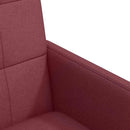 vidaXL Kerekes Étkező Székek 2 pcs bordó 58 x 65 x 94 cm szövet