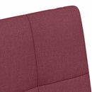 vidaXL Kerekes Étkező Székek 2 pcs bordó 58 x 65 x 94 cm szövet
