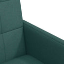 vidaXL Kerekes Étkező Székek 2 pcs Sötétzöld 58 x 65 x 94 cm szövet