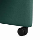 vidaXL Kerekes Étkező Székek 2 pcs Sötétzöld 58 x 65 x 94 cm szövet