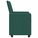vidaXL Kerekes Étkező Székek 2 pcs Sötétzöld 58 x 65 x 94 cm szövet