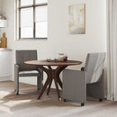 vidaXL Kerekes Étkező Székek 2 pcs Tópszínű 58 x 65 x 94 cm szövet