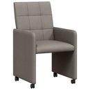 vidaXL Kerekes Étkező Székek 2 pcs Tópszínű 58 x 65 x 94 cm szövet