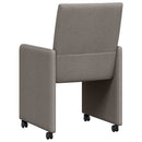 vidaXL Kerekes Étkező Székek 2 pcs Tópszínű 58 x 65 x 94 cm szövet