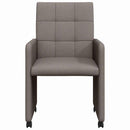 vidaXL Kerekes Étkező Székek 2 pcs Tópszínű 58 x 65 x 94 cm szövet