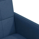 vidaXL Kerekes Étkező Székek 2 pcs Kék 58 x 65 x 94 cm szövet