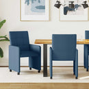 vidaXL Kerekes Étkező Székek 2 pcs Kék 58 x 65 x 94 cm szövet