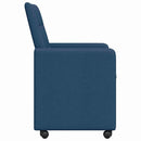 vidaXL Kerekes Étkező Székek 2 pcs Kék 58 x 65 x 94 cm szövet