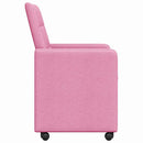 vidaXL Kerekes Étkező Székek 2 pcs Rózsaszín 58 x 65 x 94 cm szövet
