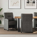 vidaXL Kerekes Étkező Székek 2 pcs Fekete 57 x 67 x 95 cm Műbőr