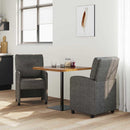vidaXL Kerekes Étkező Székek 2 pcs Fekete 57 x 67 x 95 cm Műbőr